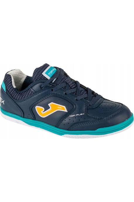 Chaussures de foot en salle enfant cuir top flex Bleu marine 1 - vertbaudet enfant 