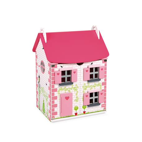 Maison de poupées en bois 11 accessoires Rose 4 - vertbaudet enfant 