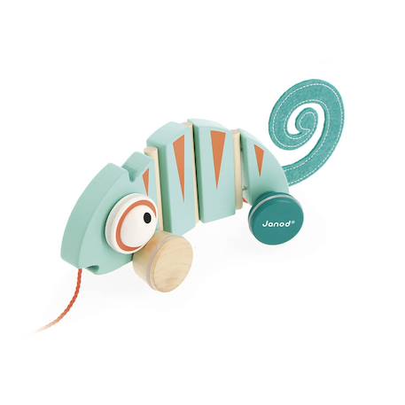 Caméléon à tirer tropik en bois fsc Bleu 5 - vertbaudet enfant 