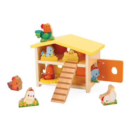 Mon premier poulailler en bois fsc Orange 3 - vertbaudet enfant 