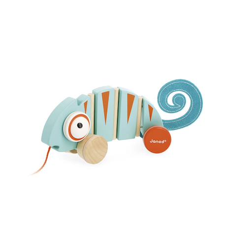 Caméléon à tirer tropik en bois fsc Bleu 4 - vertbaudet enfant 