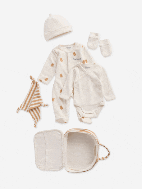 Ensemble naissance 6 pièces avec valisette maternité écru 17 - vertbaudet enfant 
