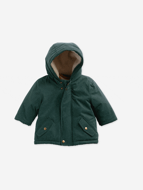 Parka 3 en 1 bébé avec gilet amovible en sherpa vert sapin 10 - vertbaudet enfant 