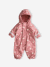 Combinaison de pluie imprimée à capuche bébé doublée polaire vieux rose 7 - vertbaudet enfant 