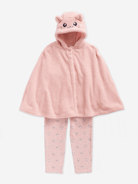 Pyjama déguisement fille Chat rose pâle 2 - vertbaudet enfant 