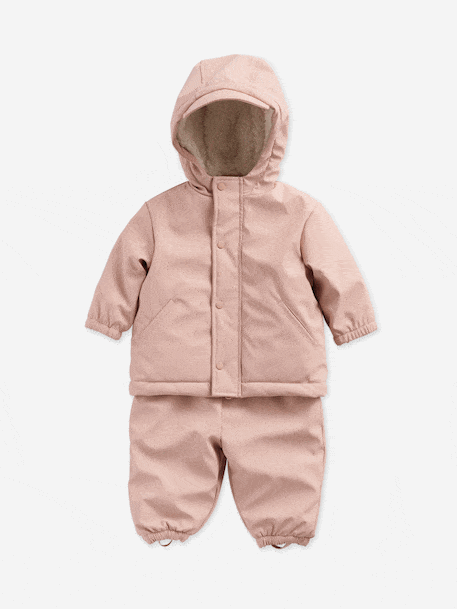 Ensemble manteau + salopette de pluie bébé rose poudré 8 - vertbaudet enfant 