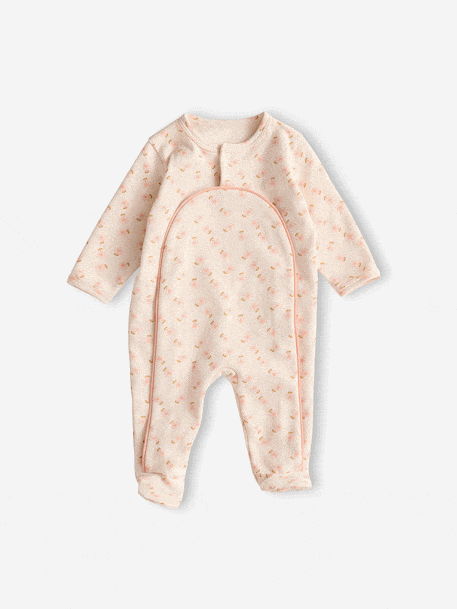 Pyjama bébé fille naissance en molleton écru 4 - vertbaudet enfant 