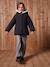 Manteau fille à capuche drap de laine anthracite+beige chiné 4 - vertbaudet enfant 