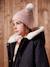 Manteau fille à capuche drap de laine anthracite+beige chiné 2 - vertbaudet enfant 