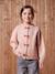 Gilet fille noeuds en velours anthracite+rose poudré 7 - vertbaudet enfant 