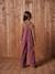 Salopette fille large velours effet molleton mauve+vert sapin 7 - vertbaudet enfant 