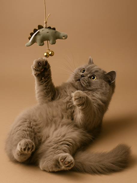 Jouet pour chat canne à pêche Dinosaures vert 2 - vertbaudet enfant 