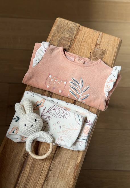 Pyjama enfant 2 pièces en velours matcha Rose 1 - vertbaudet enfant 