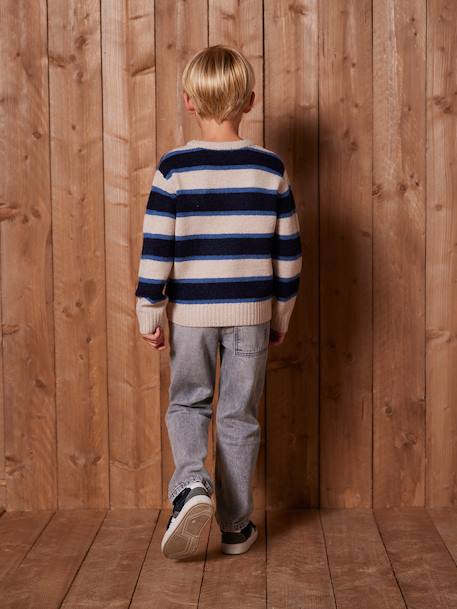 Pull Mousseux Garçon blanc chiné 7 - vertbaudet enfant 