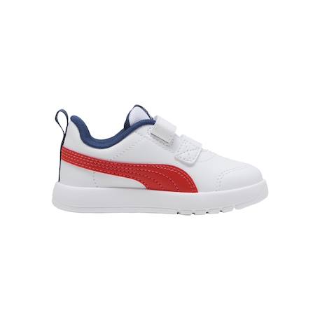 Baskets basses  enfant à scratch Blanc fierce rouge bleu 1 - vertbaudet enfant 
