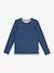 Doubleface-shirt enfant TAAMO SOFT finkid en laine bleu jean+bois de rose 1 - vertbaudet enfant 