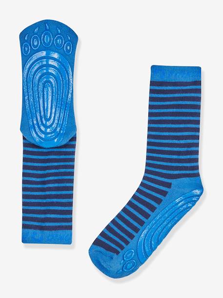 Chaussettes antidérapantes enfant TAPSUT finkid, patte d’ours bleu pétrole+rose 1 - vertbaudet enfant 