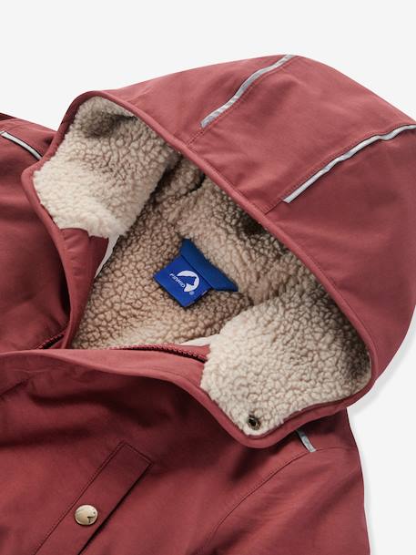 Parka d’hiver enfant TUULIKKI finkid avec doublure en polaire teddy grenadine+vert sauge 4 - vertbaudet enfant 