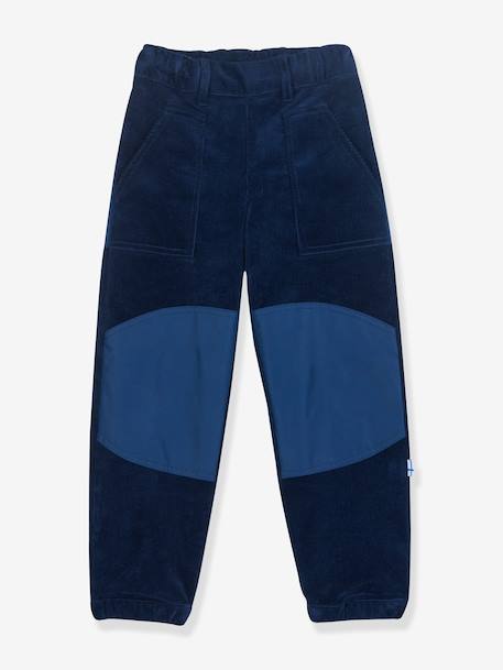 Pantalon en velours côtelé enfant KELMI finkid avec renforts bleu jean 1 - vertbaudet enfant 