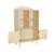 Bibliothèque enfant, 2 portes et 4 étagères Blanc+Naturel+Rose+Vert 9 - vertbaudet enfant 
