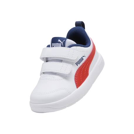 Baskets basses  enfant à scratch Blanc fierce rouge bleu 5 - vertbaudet enfant 