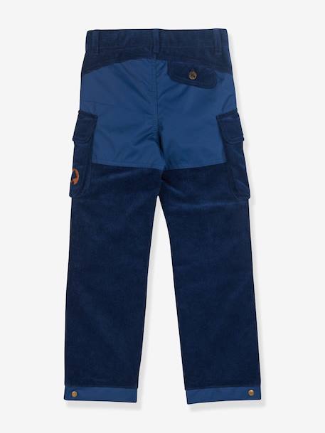 Pantalon enfant en velours KOSKI finkid avec renforts bleu jean 2 - vertbaudet enfant 
