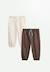 Lot de 2 pantalons bébé en molleton cracotte Marron 1 - vertbaudet enfant 
