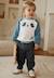 Ensemble enfant sweat et pantalon en molleton tao Bleu 1 - vertbaudet enfant 