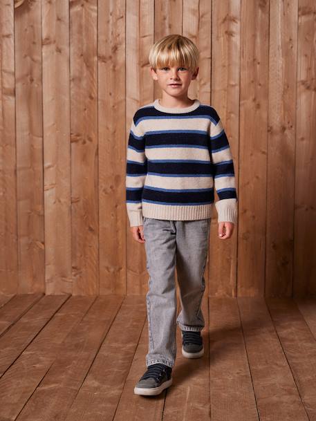 Pull Mousseux Garçon blanc chiné 6 - vertbaudet enfant 