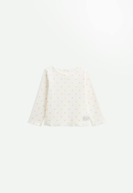 T-shirt enfant manches longues swan Ecru 1 - vertbaudet enfant 