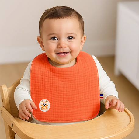 Bavoir en coton bio Blanc+Fraise+Honey+Rose+Vert+Vichy 10 - vertbaudet enfant 