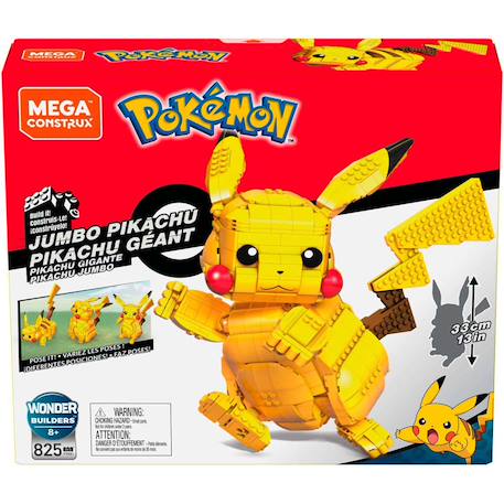 Pikachu Géant - Pikachu méga construx - Pokemon Multicolore 1 - vertbaudet enfant 