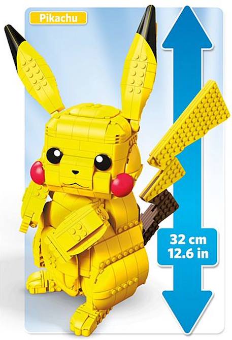 Pikachu Géant - Pikachu méga construx - Pokemon Multicolore 5 - vertbaudet enfant 
