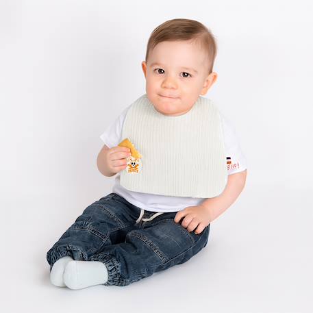 Bavoir en coton bio Blanc+Fraise+Honey+Rose+Vert+Vichy 4 - vertbaudet enfant 