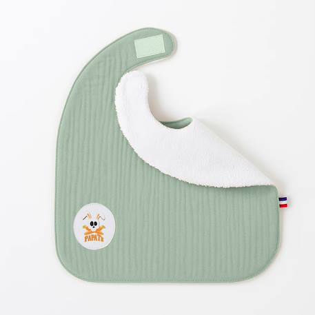 Bavoir en coton bio Blanc+Fraise+Honey+Rose+Vert+Vichy 29 - vertbaudet enfant 