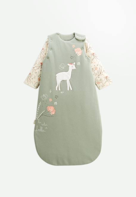 Gigoteuse d'hiver en molleton avec manches amovibles lison Vert 1 - vertbaudet enfant 