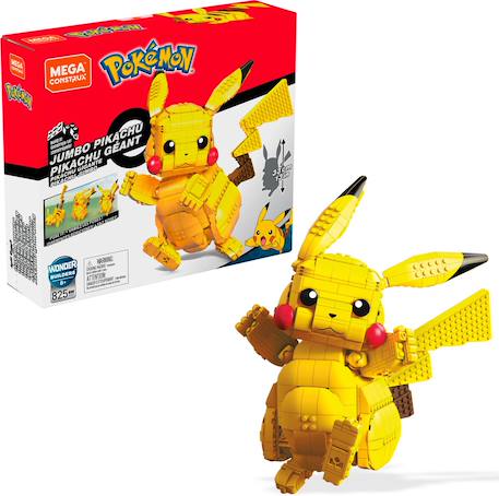 Pikachu Géant - Pikachu méga construx - Pokemon Multicolore 3 - vertbaudet enfant 