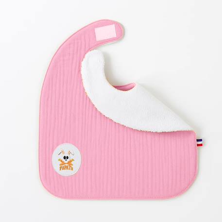 Bavoir en coton bio Blanc+Fraise+Honey+Rose+Vert+Vichy 24 - vertbaudet enfant 