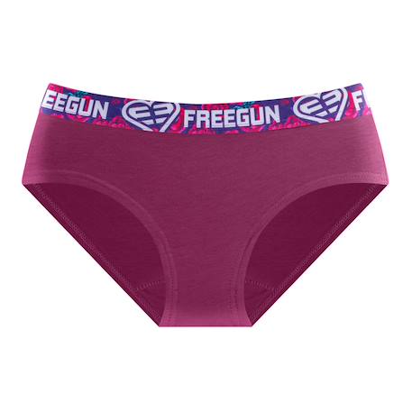 Lot de 3 culottes  en coton origami Noir/rose/violet/noir/blanc 4 - vertbaudet enfant 