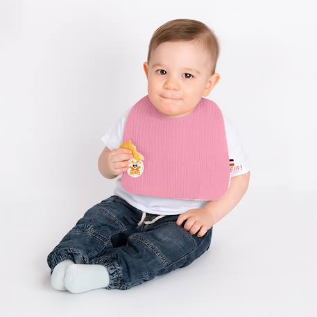 Bavoir en coton bio Blanc+Fraise+Honey+Rose+Vert+Vichy 23 - vertbaudet enfant 