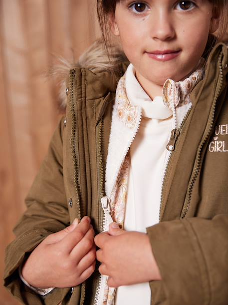 Parka fille 3 en 1 hiver à capuche kaki+PURPLE DARK+Vert+vert de gris 4 - vertbaudet enfant 