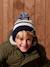 Ensemble rayé garçon bonnet + snood + moufles/gants écru 3 - vertbaudet enfant 