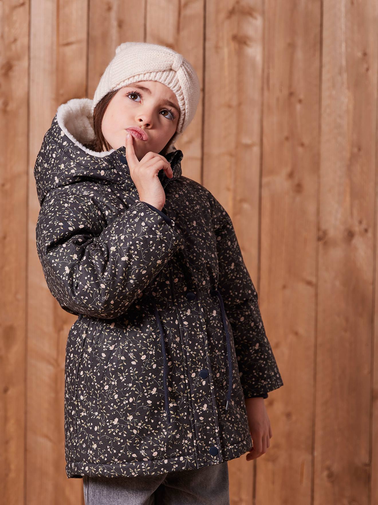 Ensemble Bonnet + Snood + Moufles Vertbaudet Pour Fille - Maille Torsadée Mousseuse Douce, Pompon Et Design Croisé