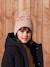 Ensemble brodé fille bonnet + snood + moufles/mitaines en maille ajourée beige doré 1 - vertbaudet enfant 