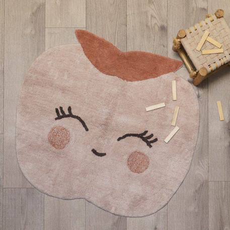 Tapis enfant coton lavable petite pomme candy apple Beige nude 5 - vertbaudet enfant 