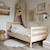 Tapis chambre enfant coton lavable rond finition pétales gabrielle Ecru 4 - vertbaudet enfant 