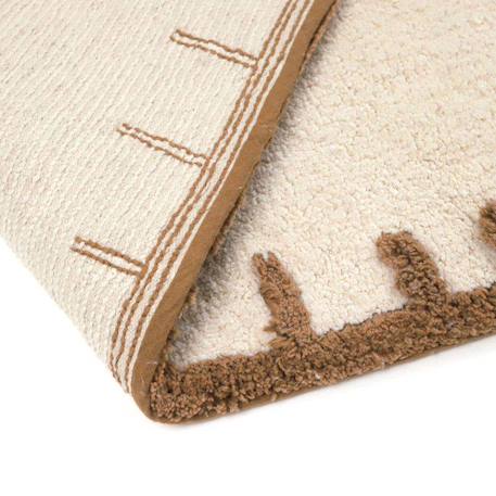 Tapis chambre enfant coton lavable petit chat little charlie Ecru et caramel 4 - vertbaudet enfant 