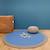 Tapis rond laine tressé nolan Bleu+Curcuma+Rouille 4 - vertbaudet enfant 