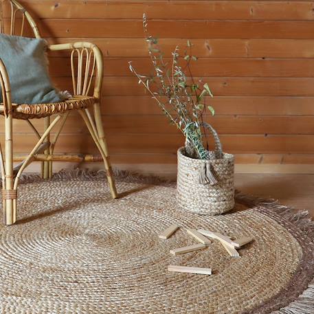 Panier de rangement jute à suspendre oslo Beige 3 - vertbaudet enfant 
