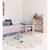 Tapis chambre enfant coton lavable rond finition pétales gabrielle Ecru 5 - vertbaudet enfant 